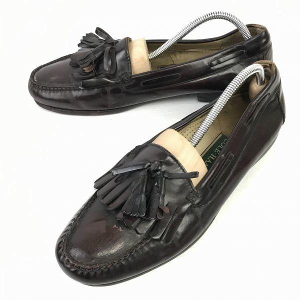 USA Cole Haan Leather Tassel Kilt Loafers [28.0/Brown] Dress Shoes Business(USED)