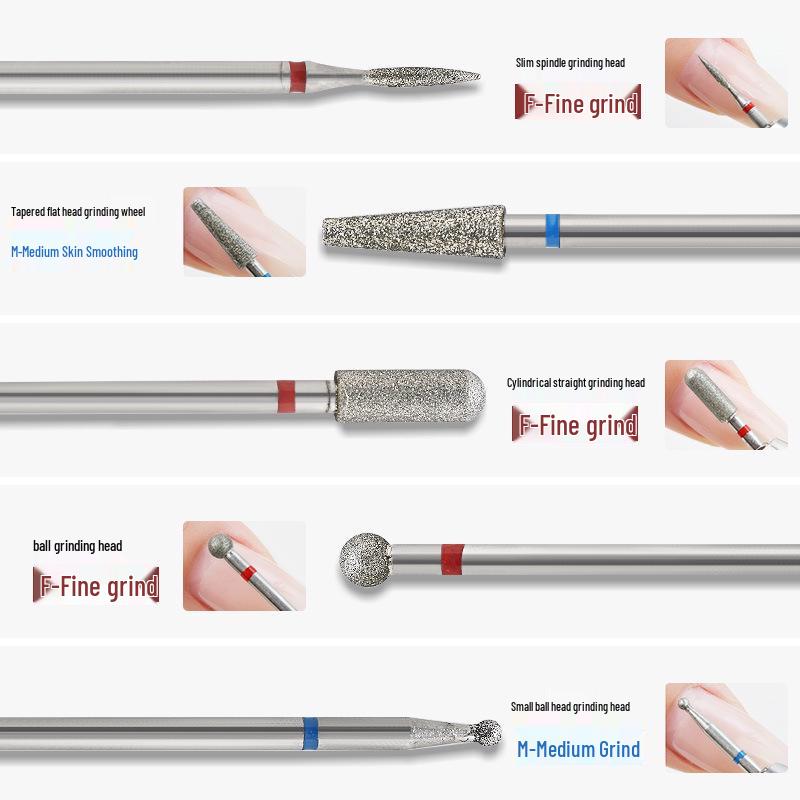 Russian Style Nail Drill Bits Pre-treatment Set with Cuticle Remover