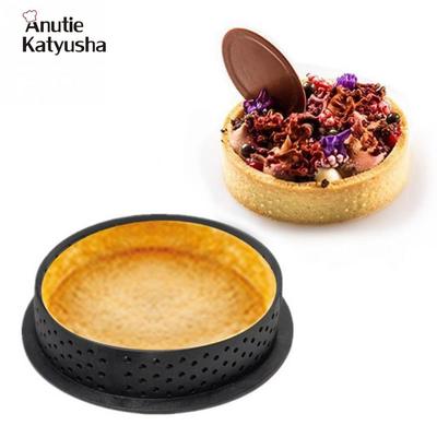 DIY Tart Ring Mold Cake French Dessert Bakeware Cutter Round Shape Decorating Tool Perforated Mousse Circle