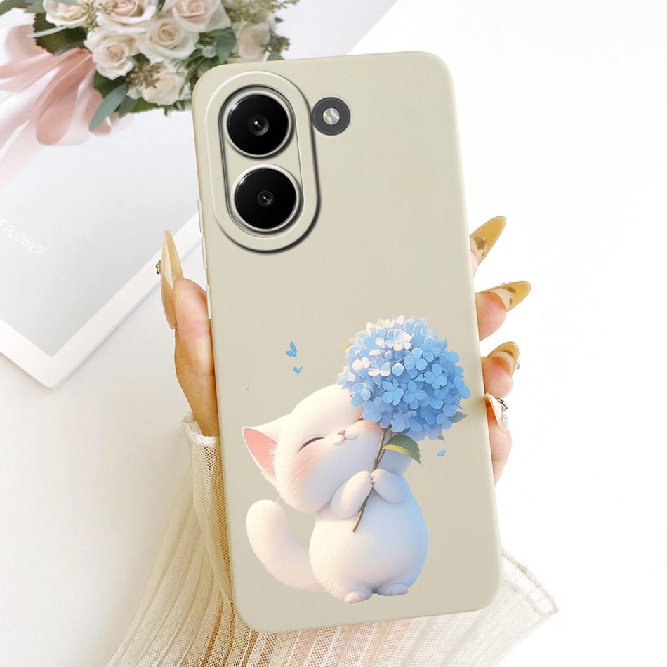 For Xiaomi Poco X8 Pro / X8 Pro Max Cute Cat Flower Cartoon Phone Case For Poco X8Pro X 8 Pro Max 5G Soft Silicone Cover Bumpers