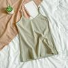 Women's Spaghetti Strap Cami Top Summer Slim Fitted Ribbed Tank Top V-Neck Sleeveless Vest Camisole Basic Layering Shirts