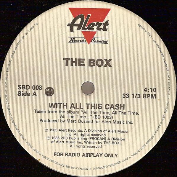 

12inch Record BOX 4 With All This Cash SBD008 Alert Records 1985 Canada Rock Used