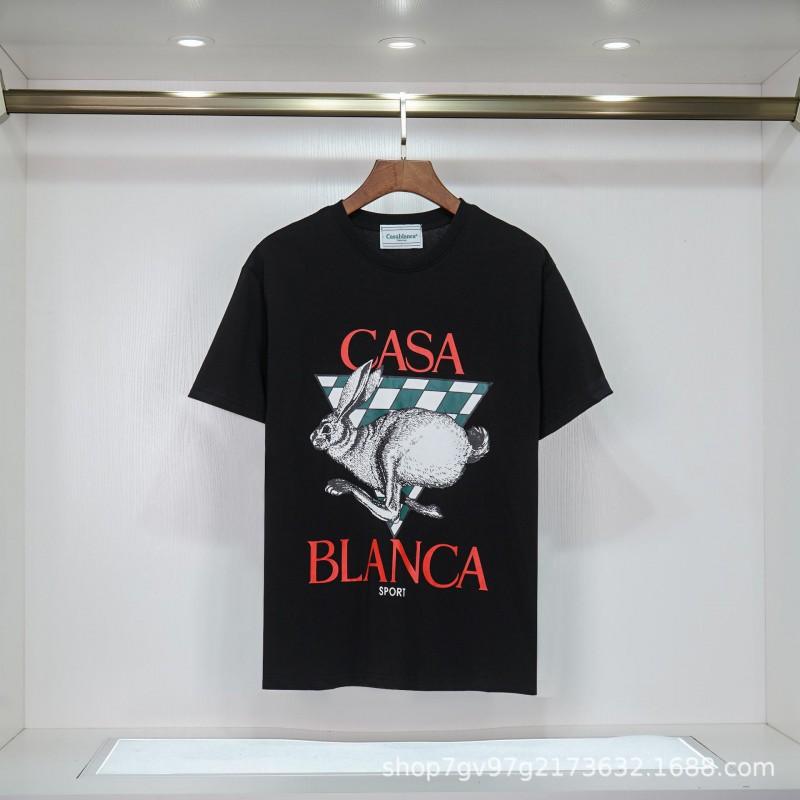 Casablanca Graphic T-Shirt Teen Boys Short Sleeve Loose Fit 2025