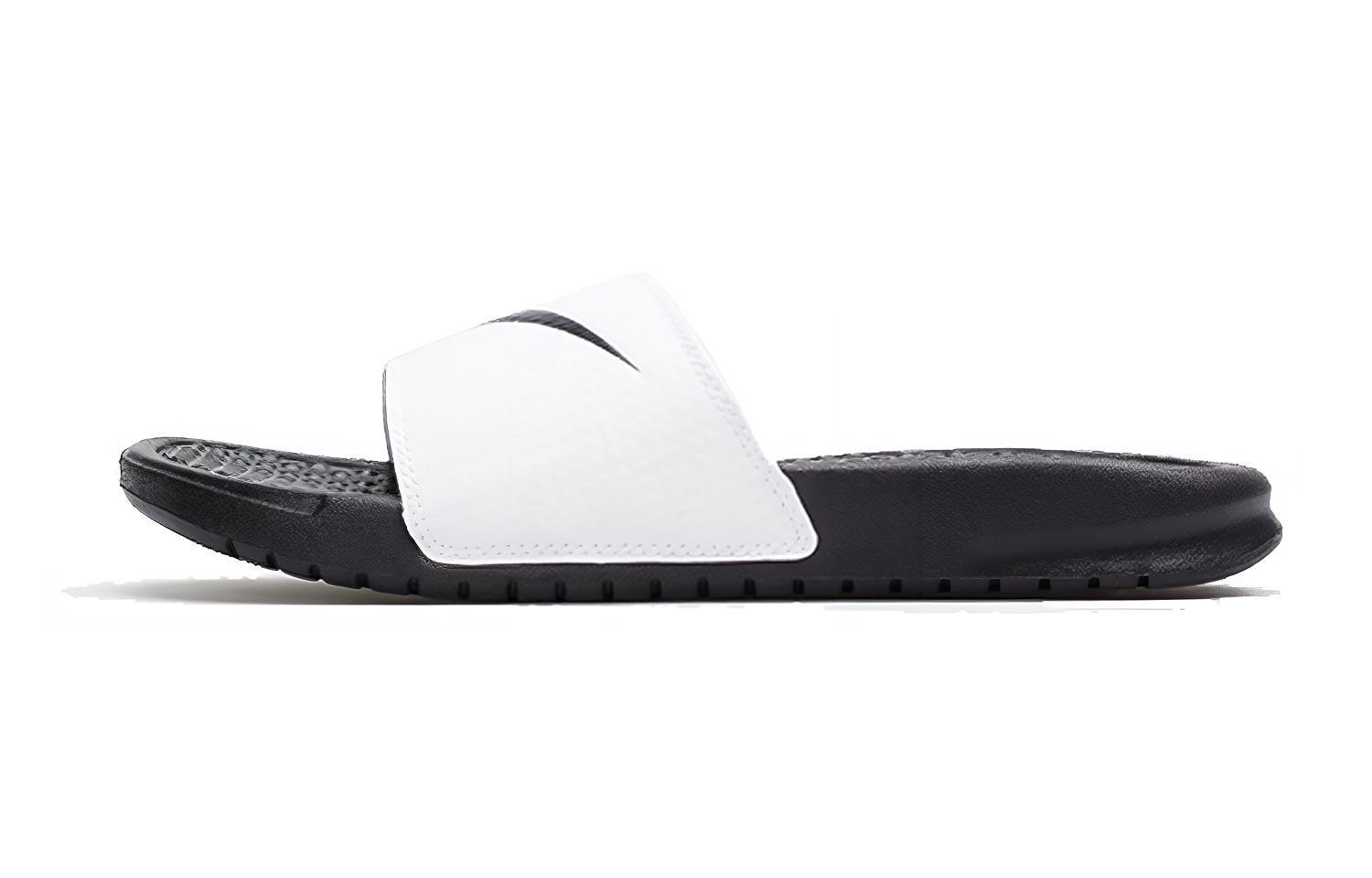 Nike Шлепанцы Benassi Swoosh Черно-белые Женские 312432-102 36.5