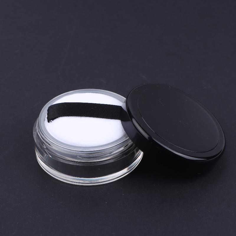 5G Portable Plastic Powder Box Empty Loose Powder Pot With Sieve Powder Puff Cosmetic Sifter Loose Jar Travel Makeup Container