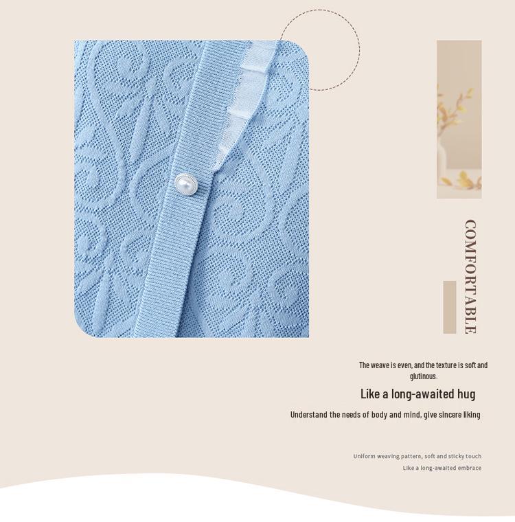 Elegant Spring Knit Top: Stylish Jacquard Seven-Sleeve Design for Moms, Perfect Base Layer for Middle-Aged and Elderly Women