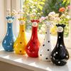 Hand Painted Cartoon Giraffe Resin Vase Novelty Giraffe Flower Container  Desktop Decor