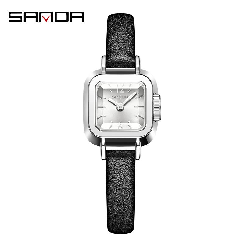Sanda Women s Retro Square Waterproof Quartz Watch - Elegant and Fashionable