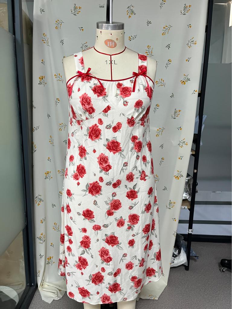 Plus Size Women's Sexy Sling Nightgown - Long, Comfy, Fashionable Homewear