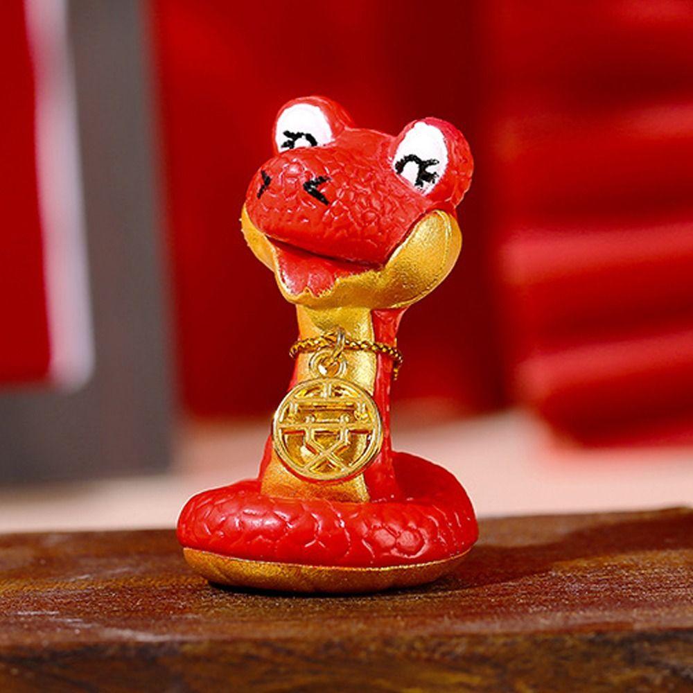 4pcs Zodiac Snake New Year Snake Figurine Cute Snake Year Mascot  New Year Decoration Gifts