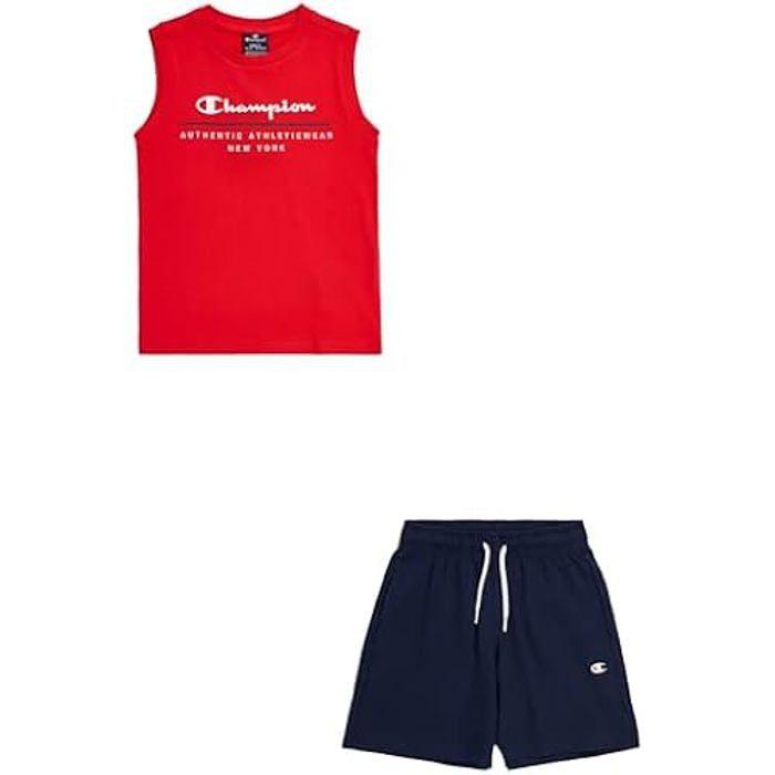 Débardeur et Short Garçon - Champion - Legacy Graphic Shop - Rouge intense/Bleu marine - Confortable - Été