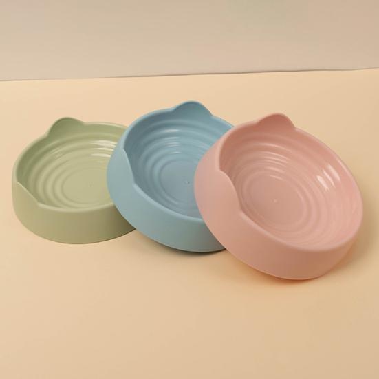 Pet Feeder Convenient Easy Cleaning Sturdy Smooth Edge Eco-friendly Feed Water Solid Color Ear Shape Food Water Feeder Pet Supplies