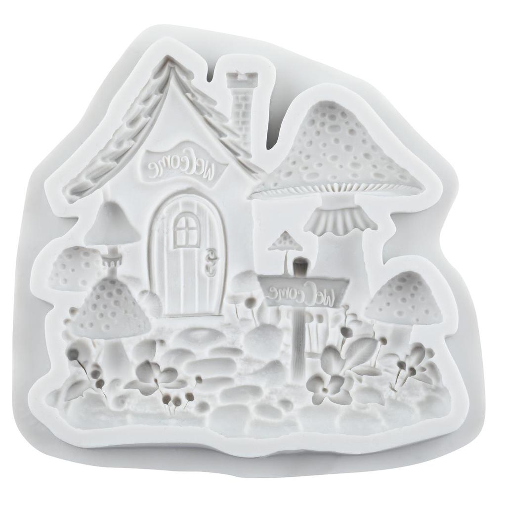 Mushroom House Silicone Mold House Fondant Molds Cake Decorating Tools Cupcake Topper Candy Resin Clay Chocolate Gumpaste Mold
