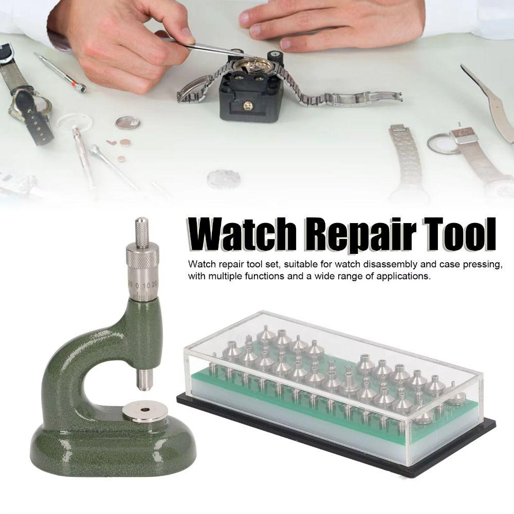 4Mm&4Mm Watch Repair Tool With Micrometric Screw Watch Back Case Closer  Watchmaking