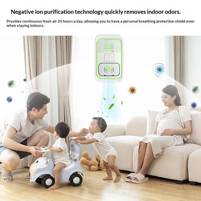 Plug In Negative Ion Air Purifier Ultra Quiet Secondhand Smoke Odor Remover for Office Workplace