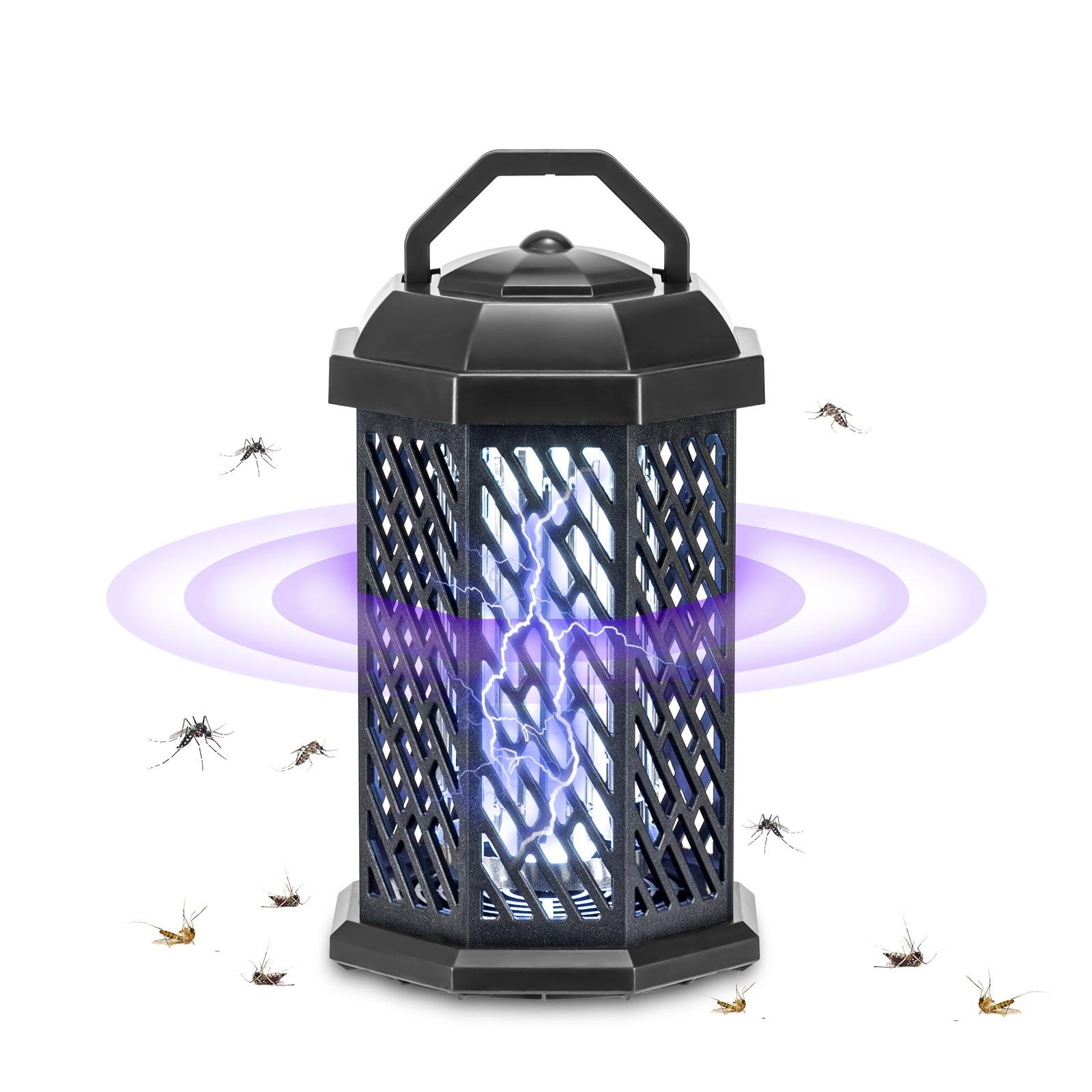 New Outdoor Electric UV LED Physical Mosquito Killer Lamp Insect Flies Kills Bug Zapper Waterproof Garden Mosquito Killer чёрный