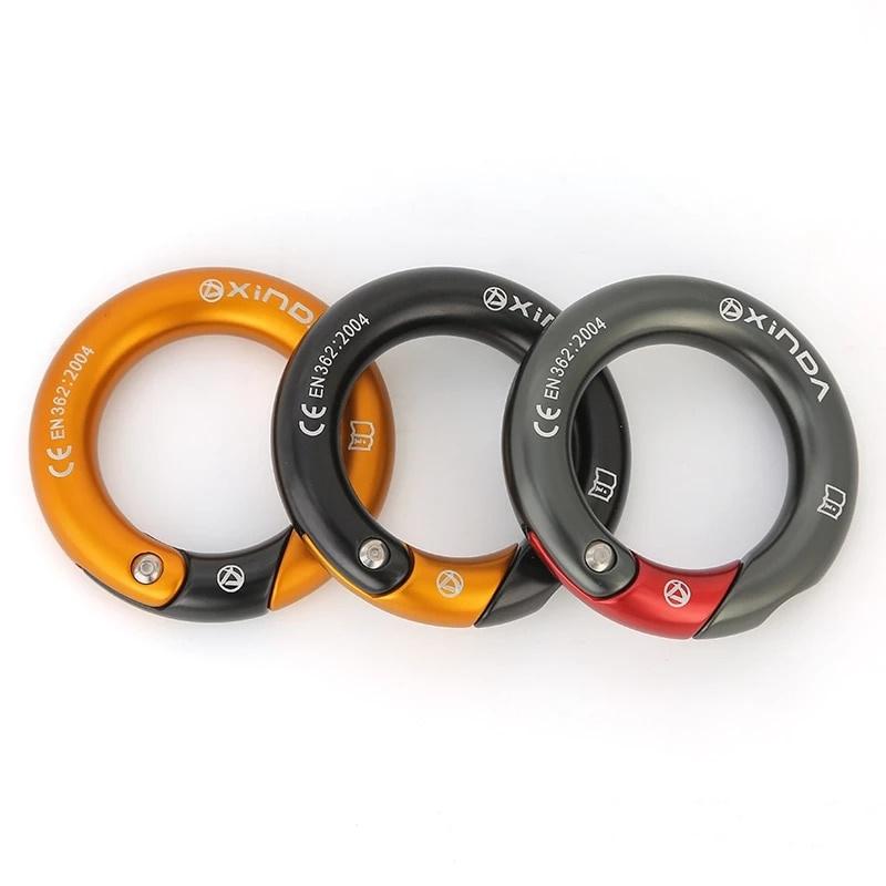 Outdoor 23kN Openable Ring 7075 Aluminium Multi Directional Gated Ring for Climbing