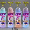 K-Pop Demon Hunters Anime Character Water Cup Large Capacity Outdoor Portable Rope Drinking Bottle Gift for Boys and Girls