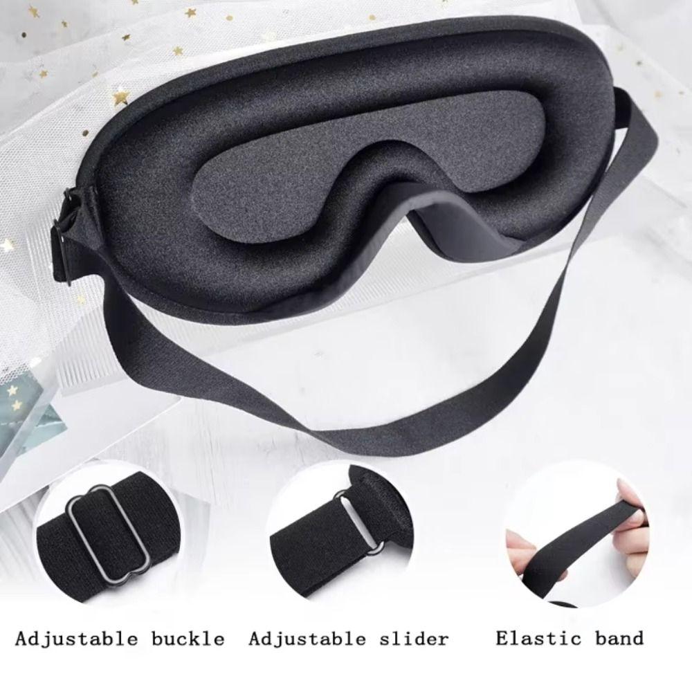 Comfy Material Sleep Mask Padded Design Blockout Light Eye Mask 3D Ice Silk Eye Mask  Relax Aid