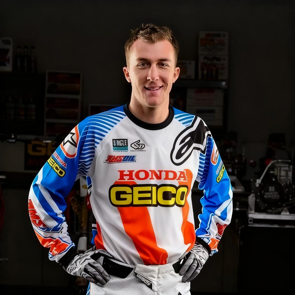Honda 2025 Men's Long Sleeve Motorcycle Jersey Quick Dry Breathable Racing Shirt Comfortable Off-Road Moto Top for Summer Riding