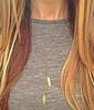 Elegant Two-Leaf Tassel Necklace for European and American Fashion