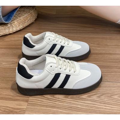 Damen Tennis Sneaker Flats Damenmode Gemischte Farben Schnürschuhe Vulkanisierte Schuhe Frühling Herbst Frau Outdoor Trainer Schuhe