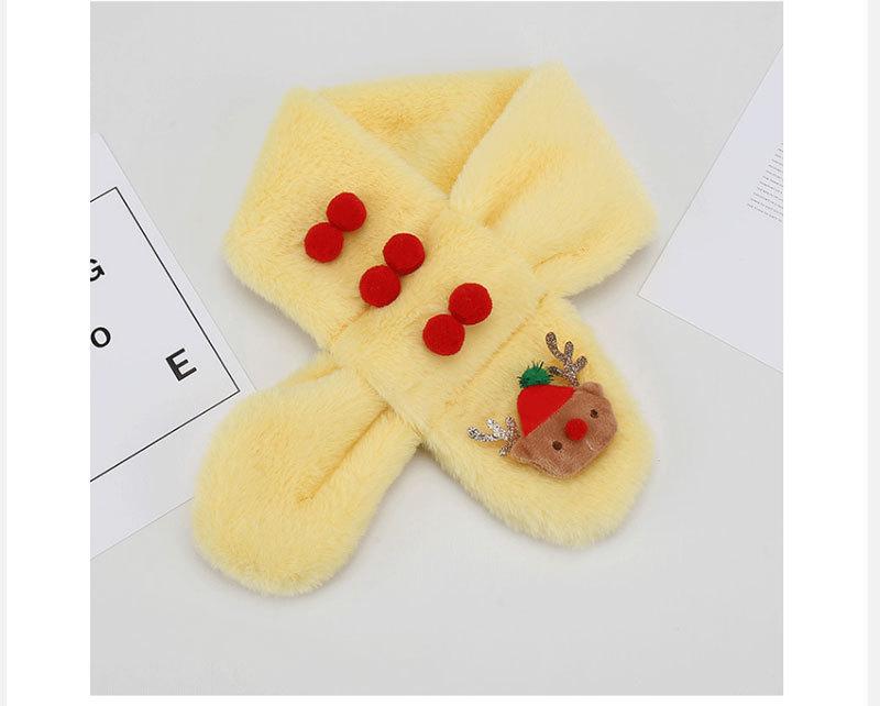 Sciarpa di Peluche Natalizia Invernale: Scaldacollo Carino in Pelliccia Sintetica a Cartoni Animati per Bambini