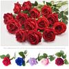 Velvet Artificial Rose Light Purple Pearl Pink Home Wedding Decor