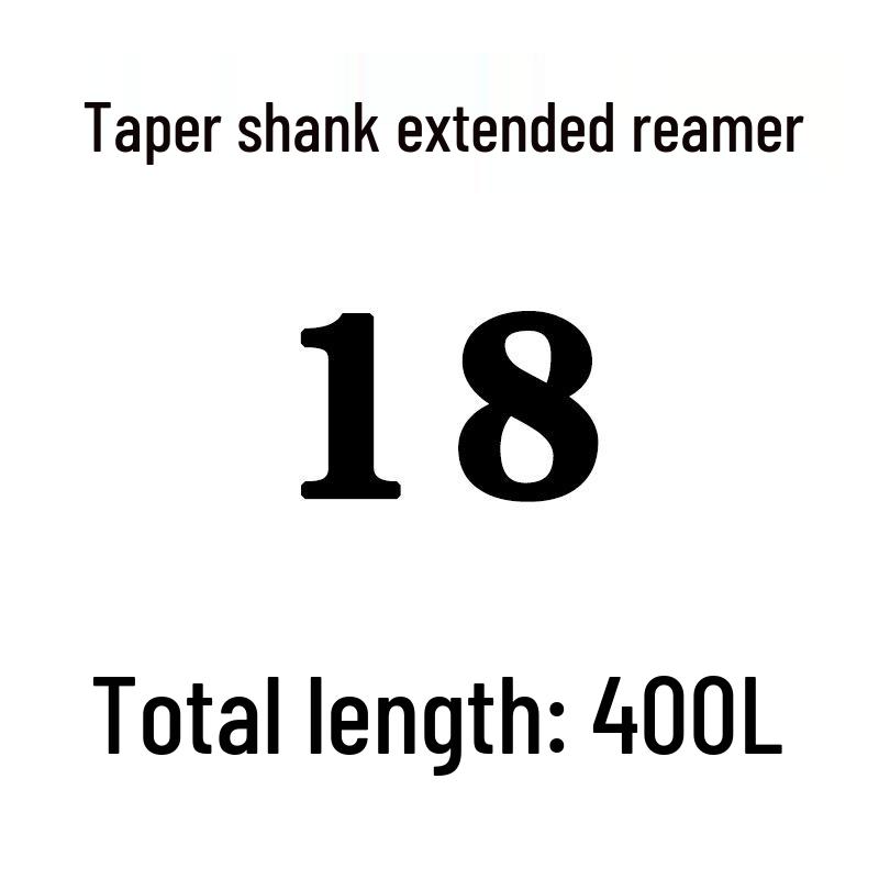 Extra Long High-Speed Steel Taper Shank Machine Reamer for Deep Holes, Sizes 16, 18, 20, 22, 24, 25, 30, 40