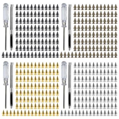 100 Sets of Sturdy Metal Materials Studs Fashion Accessory for Creative Projects Supplies On Belts Bags and Garments