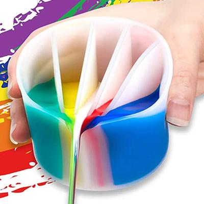 Dla Lepszego Życia 1 szt. Przezroczysty DIY Kolorowy Kryształowy Kubek Forma z Miękkiego Silikonu do Żywicy Epoksydowej Mieszane Dopasowanie Zmywalny i Wielokrotnego Użytku
