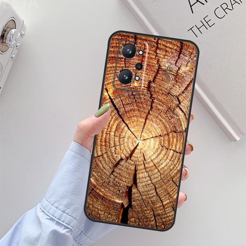 Muster Holztexturen Für Realme C67 C61 C75 C55 C53 C51 C21Y C25S GT 6 6T 5 GT7 Pro 10 11 12 13 14 Pro Plus Hülle
