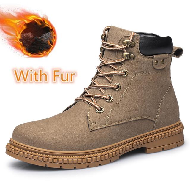 

Брендовые уличные мужские ботинки ручной работы, зимние плюшевые зимние ботинки, замшевые ботильоны из натуральной кожи, мотоциклетные ботинки, высококлассная мужская обувь в стиле милитари 44