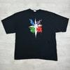 Vintage Y2K Elements Shirt Adult 2XL Black Water Earth Fire Air Cross Cyber Unisex T-Shirt