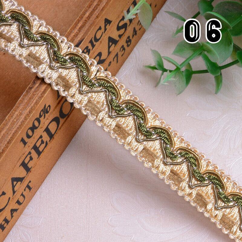 14M Lace Trim Ribbon Bordered Curtain Accessories for Sofa Pillow Fringe Diy Craft Dress Stage Garment Decor
