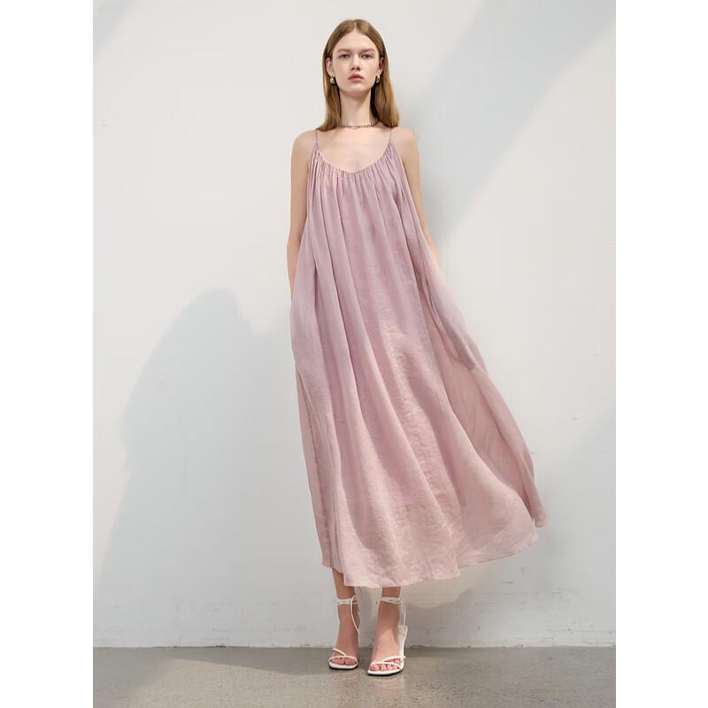 

Летнее платье-макси из рами Саньцай с U-образным вырезом S