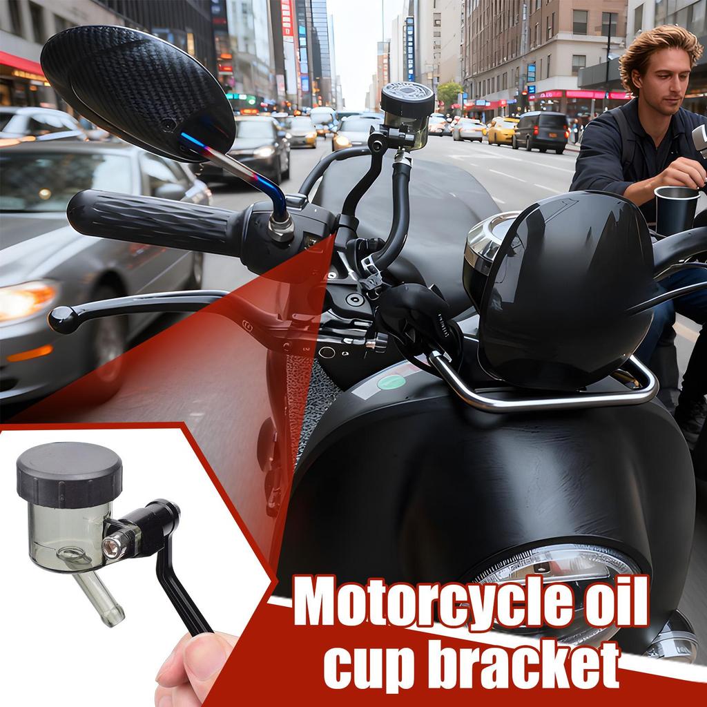 Motorcycle Brake Reservoir Bracket Quick-Install Metal Motorcycle Brake Reservoir Holder Bracket For Daily Commutes City Urban