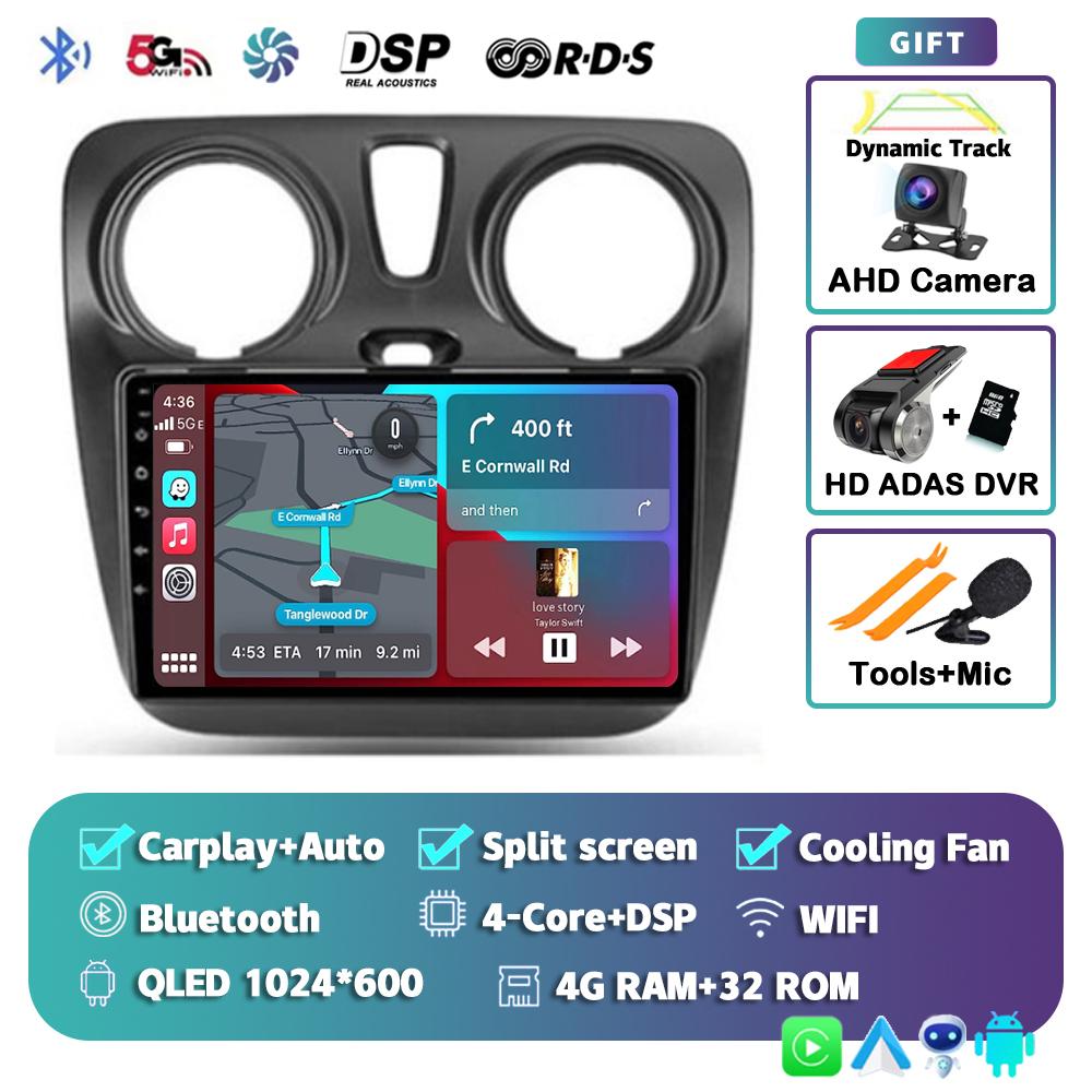 Android 14 Auto Carplay Car Radio For Renault Lodgy Dacia Dokker 2012 - 2020 Multimedia Video Player Navigation GPS Stereo Audio