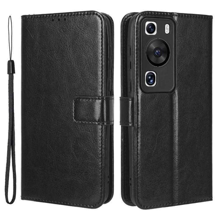 

For Huawei P60 Pro / P60 Anti-Dust Crazy Horse Texture Wallet Phone Case PU Leather Phone Stand Cover