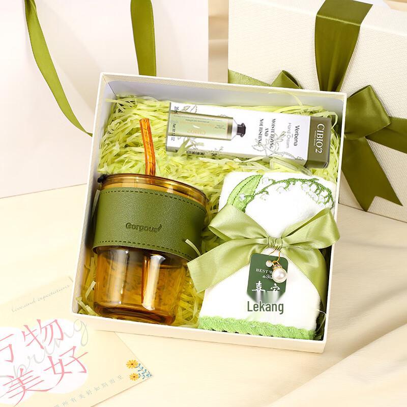 Elegant Glass Cup & Hand Care Gift Set