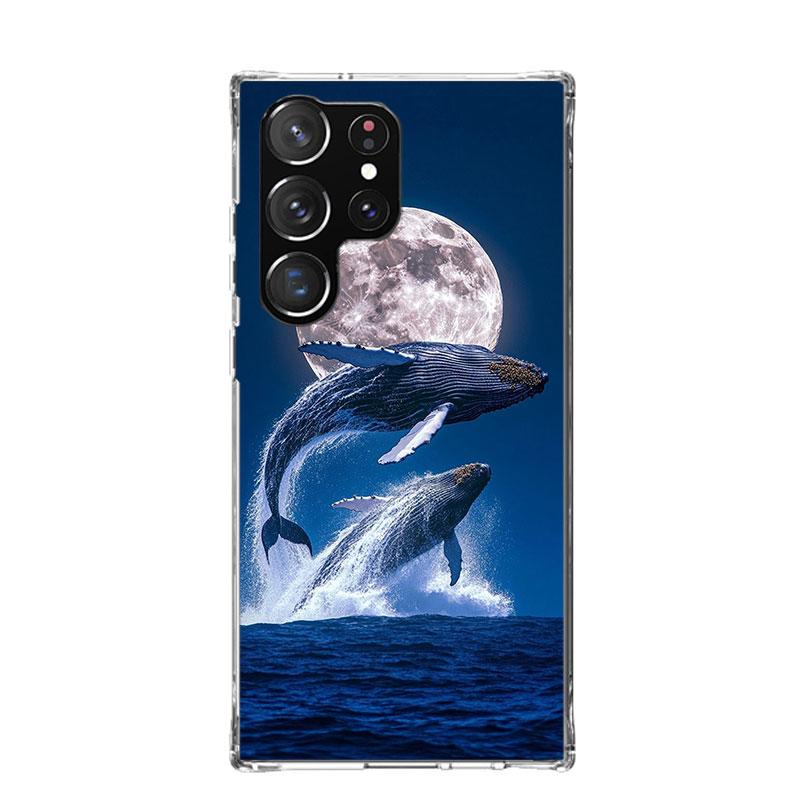 Humpback Whale Sea Giant Phone Case For Samsung Galaxy S26 S25 Edge S24 S23 FE S22 Ultra S21 Plus S20 + Fundas Cover Coque Galax