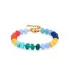 Women Colorful Natural Stone Beaded Bracelet Dopamine Summer Versatile Hand Jewelry