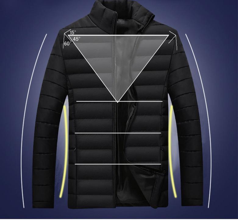 Men's Solid Color Warm Waterproof Windproof Down Cotton Coat