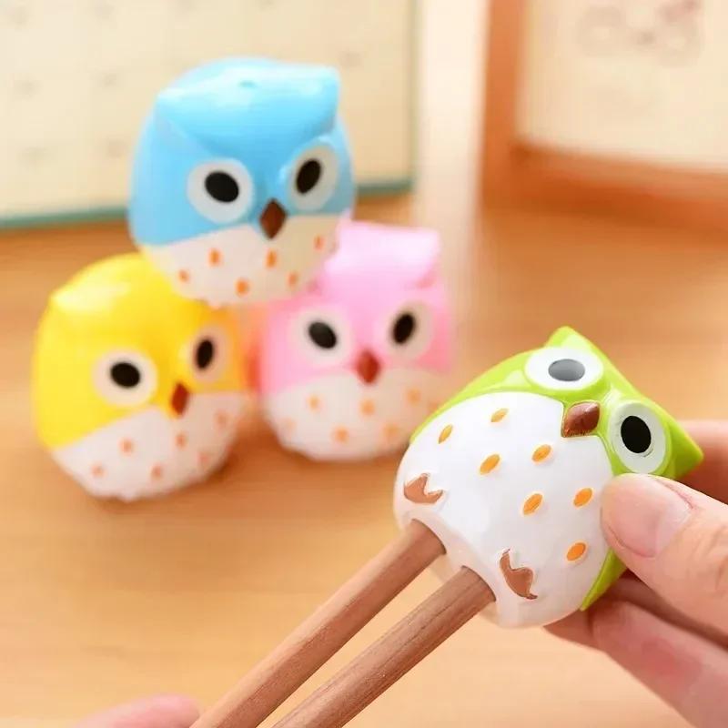 3 stk Plast Blyantspissere Flerfarget Farge Kawaii Gris og Dyreformet Koreansk Skoleartikler Læremateriell for Barn