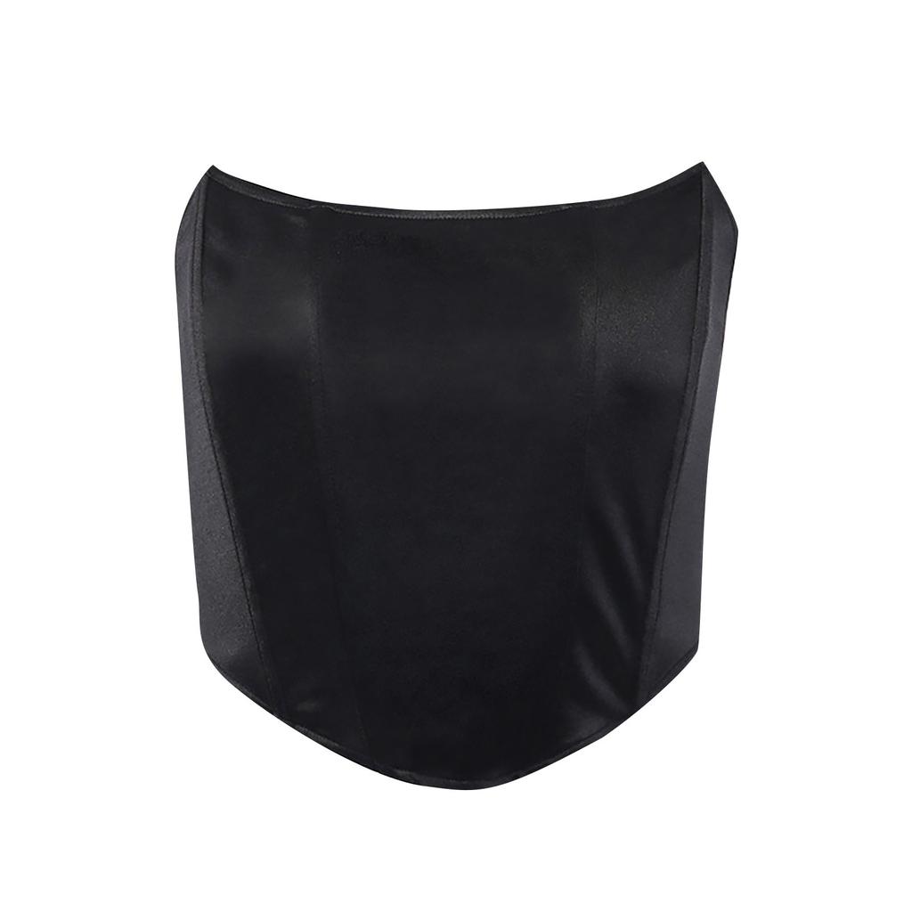 Women Have Light Color Ding -shaped Wrapped Sexy Backless Navel a Neck Top