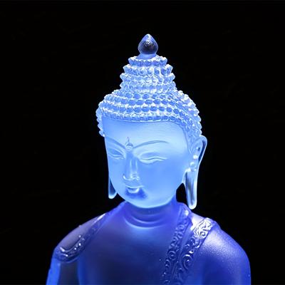1 Stück Klassische Buddha-Statue aus Harz, Ornament, Symbol für Glück & spirituelle Erleuchtung, Bodenaufstellung