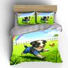 Dog Playtime Outfit Set Soft Comfortable Duvet Cover Bedding Set Included 1*Duvet Cover & 2*Pillowcases, Gift