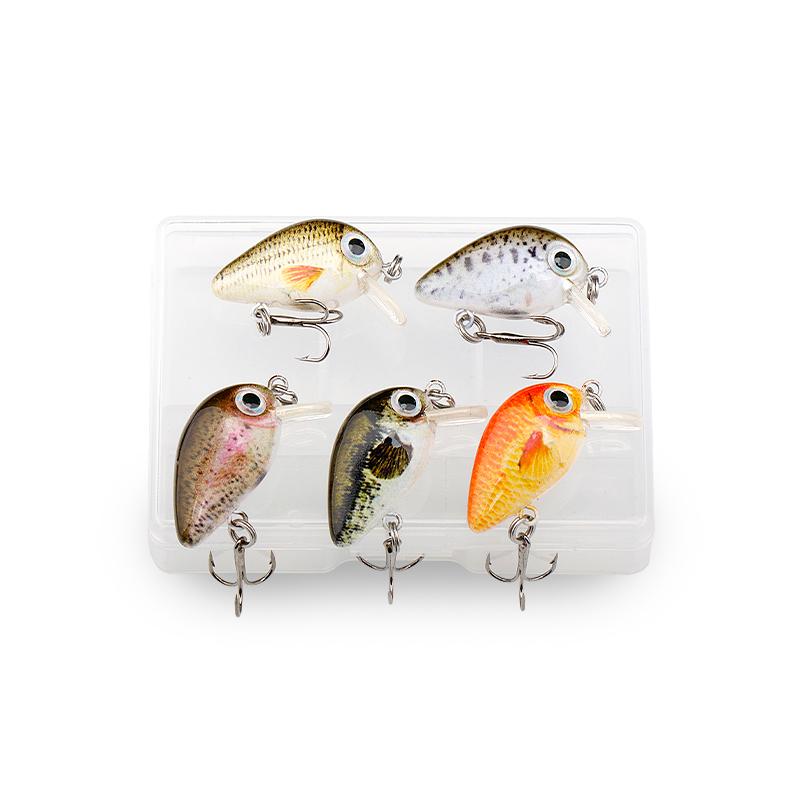 Mini Crankbaits Fishing Lures 1.8g 3cm 5pcs Cranks Wobblers Sets of Lures Hard Floating Kit Artificial Fishing Bait Pike