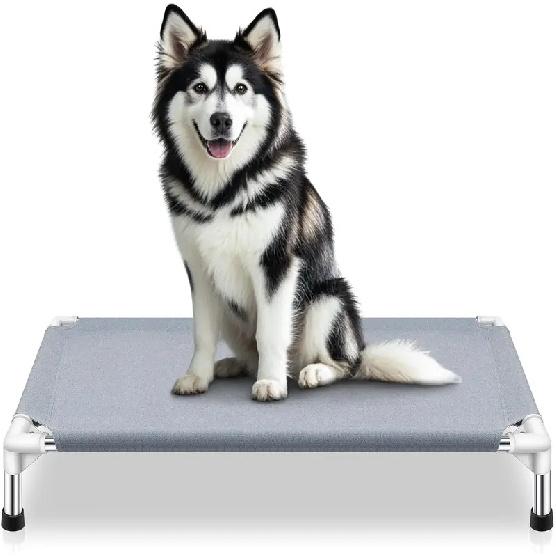 Elevated Cooling Dog Bed, Breathable Anti-slip Pet Cot for Medium Dogs