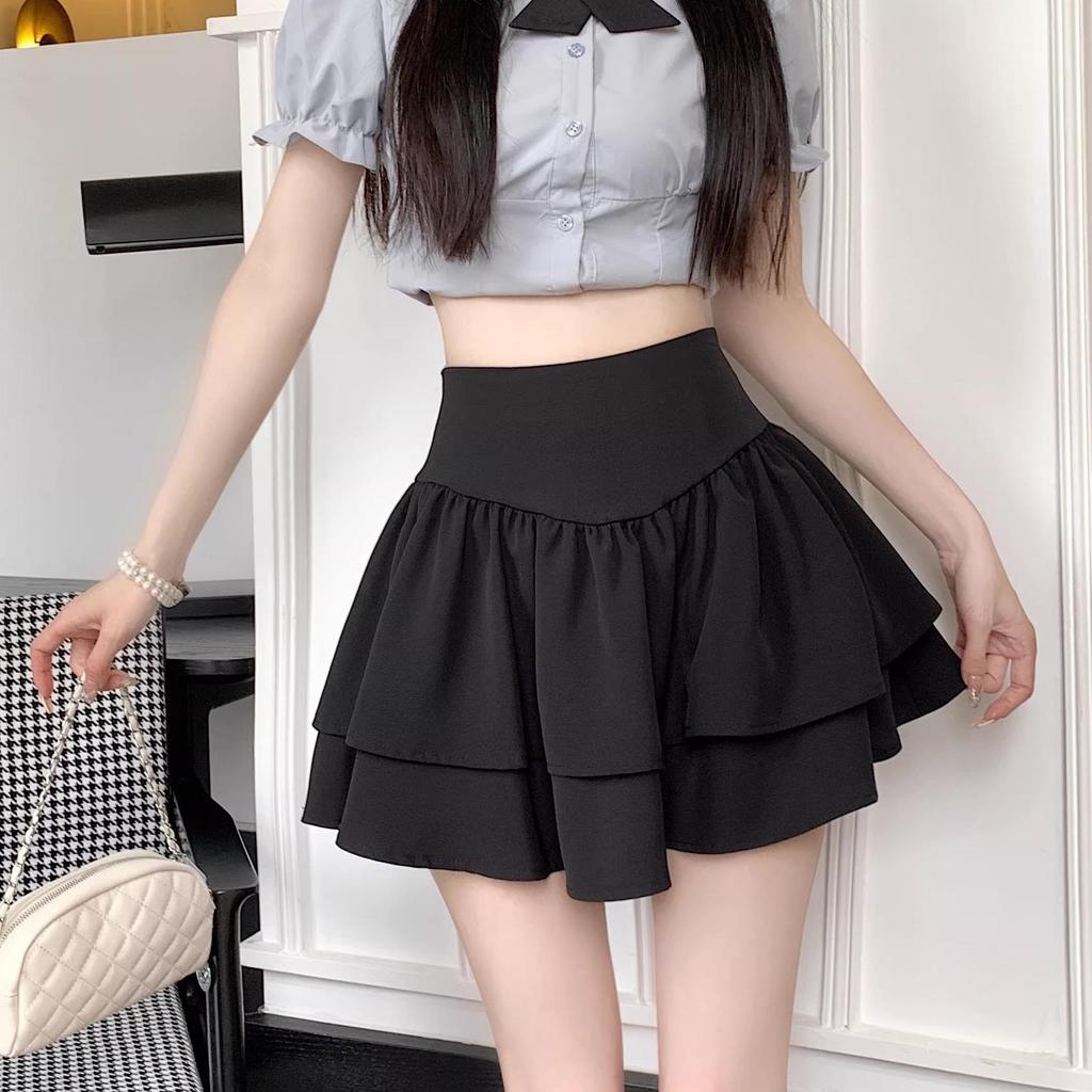 Women's Spring High Waist Fluffy A-Line Pleated Skirt